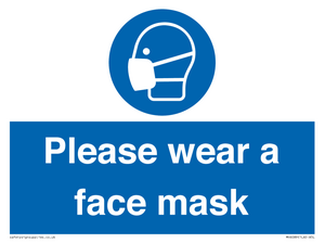 Please wear a face mask